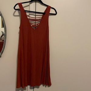 Rust colored tank dress